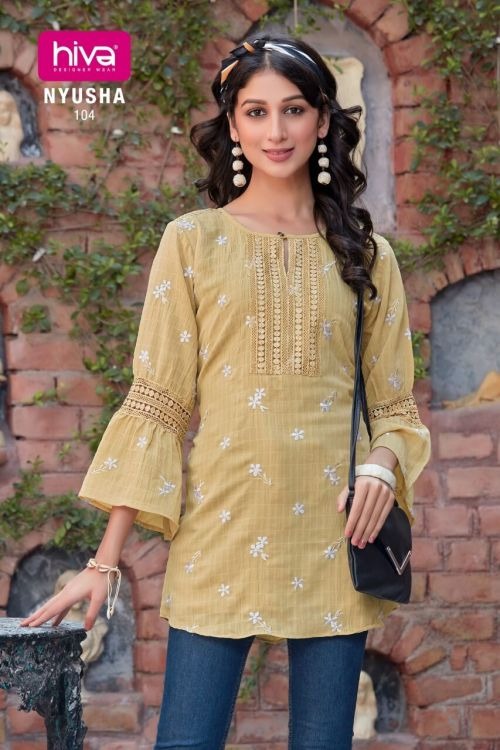 Hiva Nyusha Fancy Ethnic Wear Georgette Short Kurti Collection